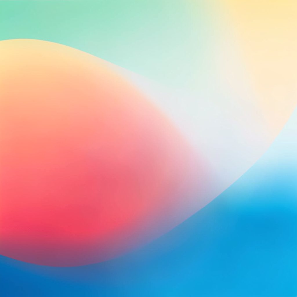 Soft layered gradient in muted teal and warm cream tones evoking a misty travel horizon